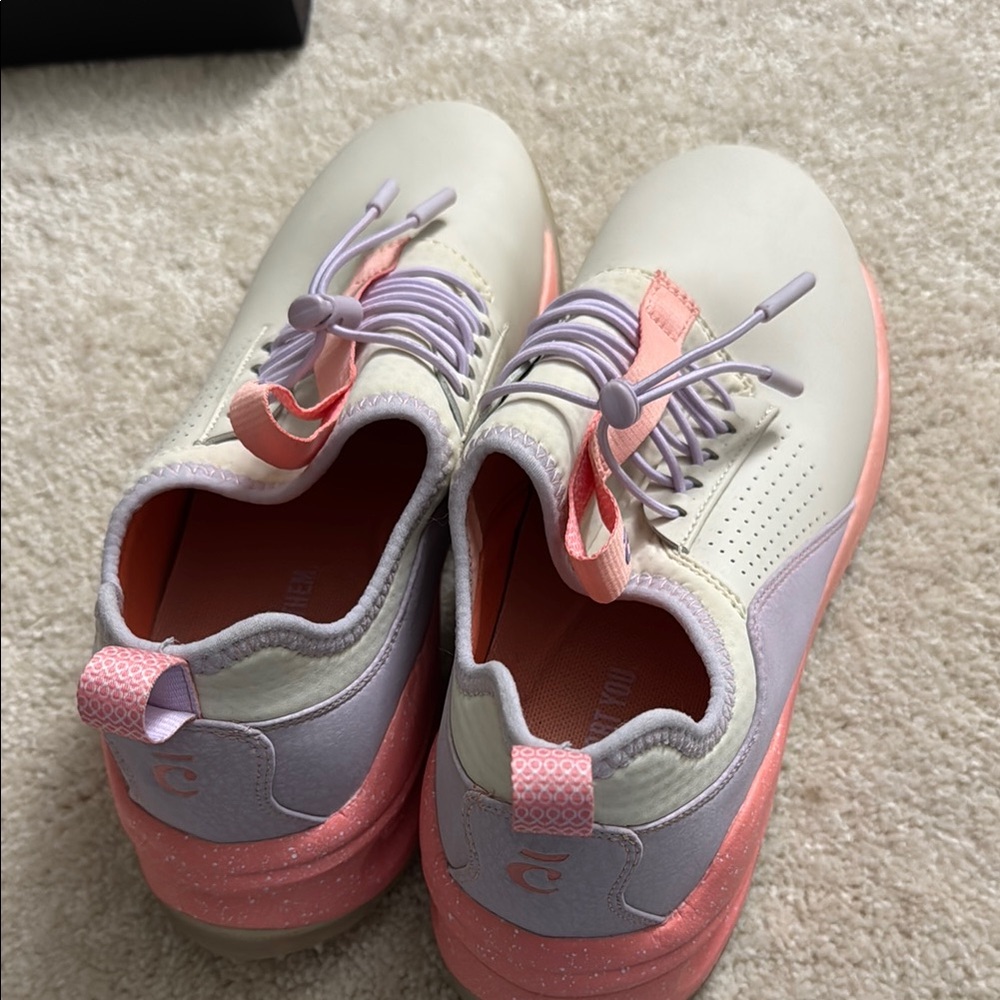 Women's Pink and Cream Sneakers